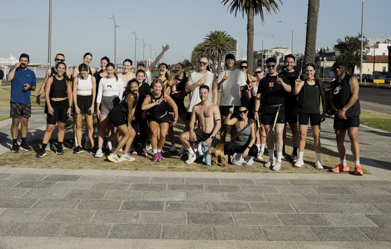 Happy Feet Run Club group photo