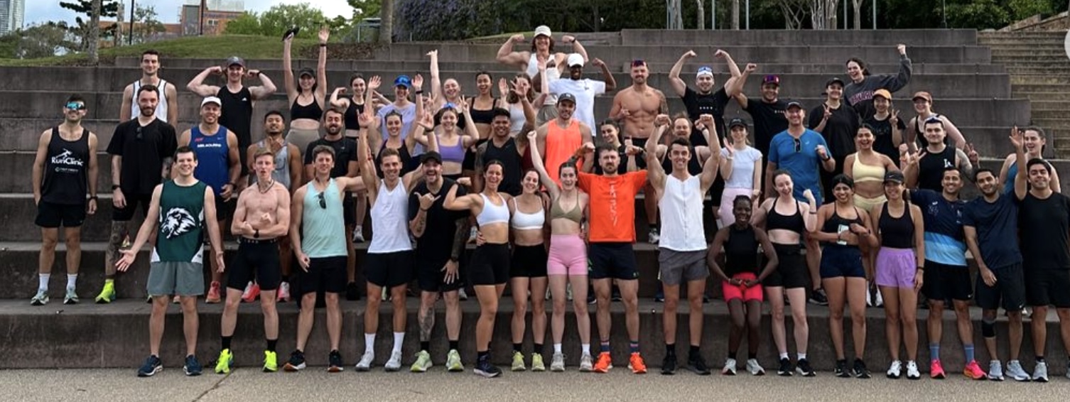LOCKED IN RUN CLUB group photo