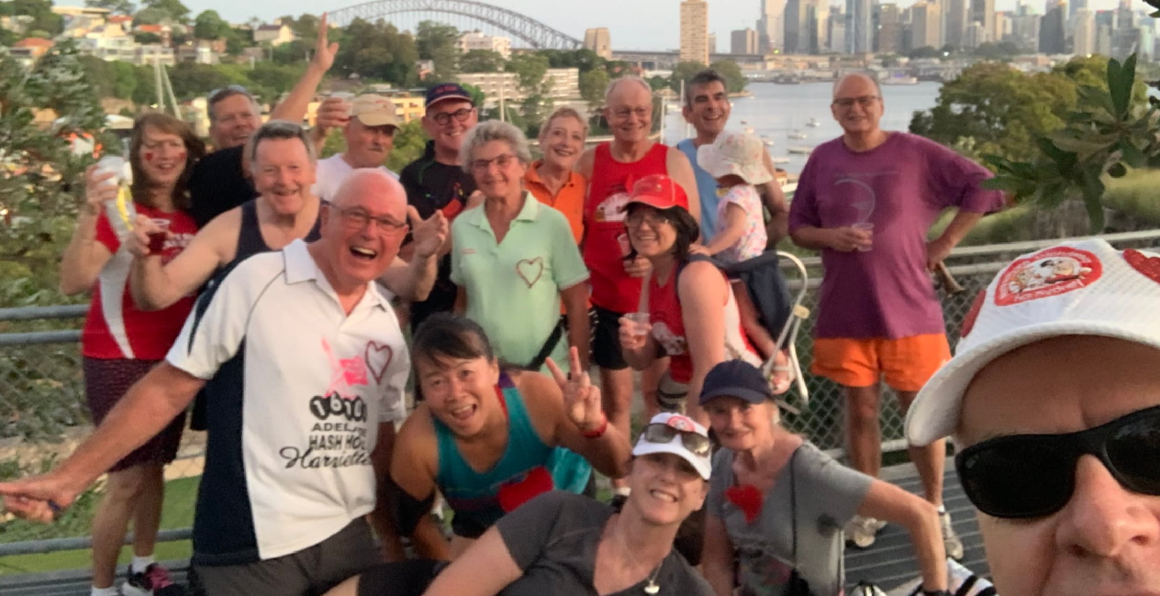 North Shore Wanderers Hash House Harriers group photo
