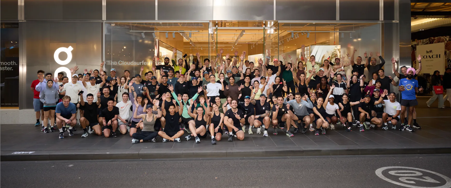 On Run Club Melbourne group photo