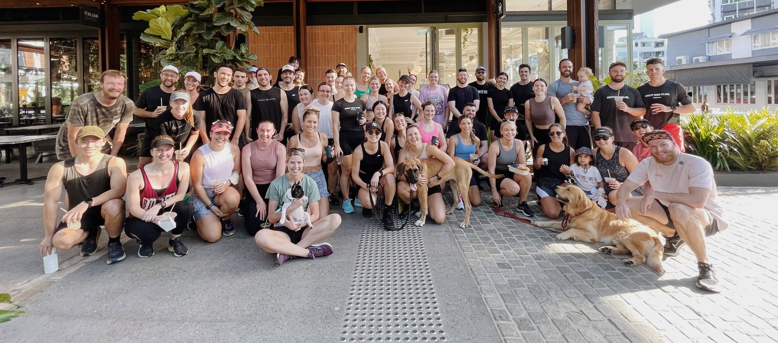Unfit Run Club Brisbane group photo