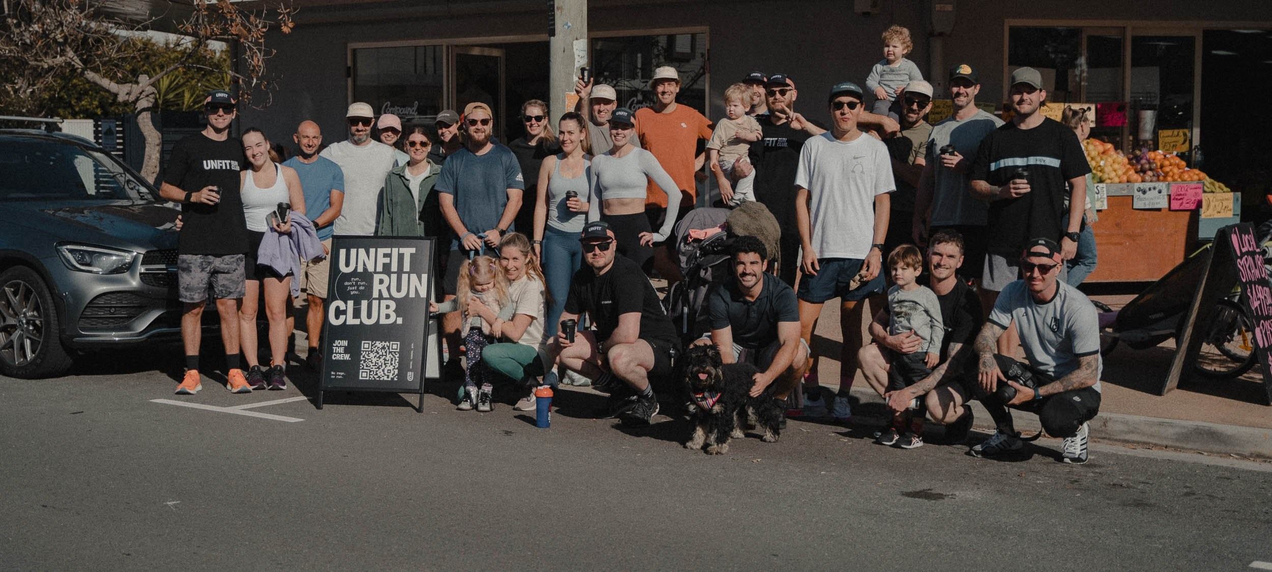 Unfit Run Club Sunshine Coast group photo